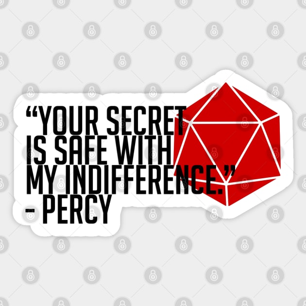 Percy Quote Sticker by galacticshirts